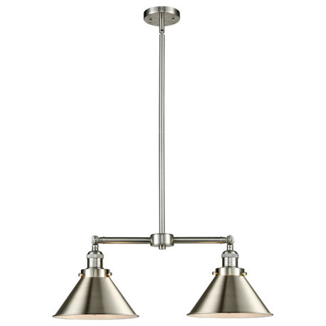 Briarcliff 2-Light Chandelier, Brushed Satin Nickel, Brushed Satin Nickel