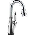 Delta - Delta Leland Pull-Down Bar/Prep Faucet, Touch2O Technology, Spotshield Stainless - Touch it on. Touch it off. Whether you have two full hands or 10 messy fingers, Delta Touch2O Technology helps keep your faucet clean, even when your hands aren�t. A simple touch anywhere on the spout or handle with your wrist or forearm activates the flow of water at the temperature where your handle is set. The Delta TempSense LED light changes color to alert you to the water�s temperature and eliminate any possible surprises or discomfort. Delta MagnaTite Docking uses a powerful integrated magnet to pull your faucet spray wand precisely into place and hold it there so it stays docked when not in use. Delta SpotShield Technology helps to keep your faucet cleaner, longer by resisting water spots and fingerprints. Keep your space spotless with SpotShield Technology, available across a variety of finishes for the kitchen and bath. Delta faucets with DIAMOND Seal Technology perform like new for life with a patented design which reduces leak points, is less hassle to install and lasts twice as long as the industry standard*. Kitchen faucets with Touch-Clean  Spray Holes  allow you to easily wipe away calcium and lime build-up with the touch of a finger. You can install with confidence, knowing that Delta faucets are backed by our Lifetime Limited Warranty. Electronic parts are backed by our 5-year electronic parts warranty.  *Industry standard is based on ASME A112.18.1 of 500,000 cycles.