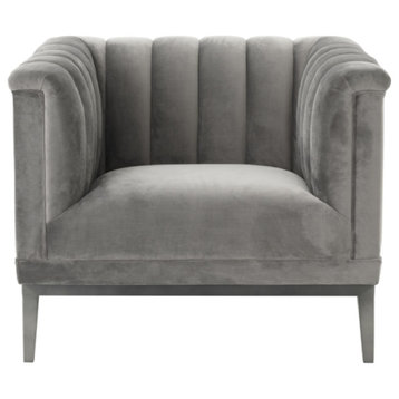 Gray Velvet Mid-Century Modern Chair | Eichholtz Raffles