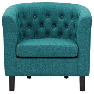 Nicole Upholstered Fabric Armchair, Teal
