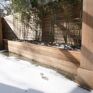 Ipe planter for bamboo