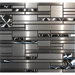 www.wallandtile.com - Magic Pattern Mosaic Blend Tile, Stainless Steel, Multi-Color, 10 Sq. ft. - Stainless Steel Magic Pattern Mosaic 12x12 Blend
