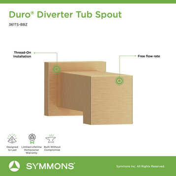 Duro Non-Diverter Tub Spout
