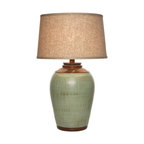 Tuscan Table Lamp With Shade, Celadon Green