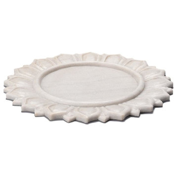 Marble Carved Plate/Charger