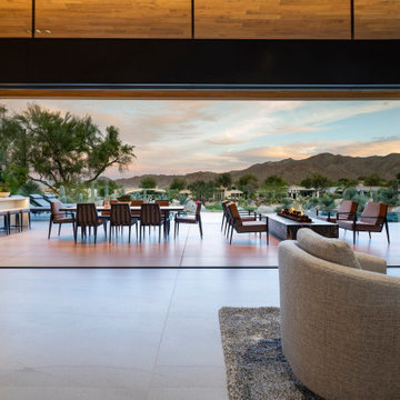 Bighorn Palm Desert modern design luxury home with indoor outdoor living areas