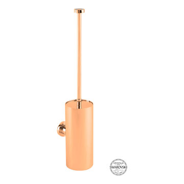 MUSE DIAMOND WALL TOILET BRUSH HOLDER. ROSE GOLD.