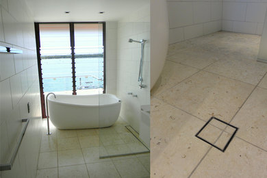 Square Drain Bathroom Installations