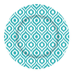 Blue Turquoise Ikat Charger Plate - Charger Plates