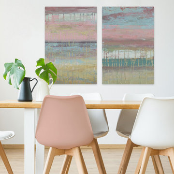 Cotton Candy Layers Diptych
