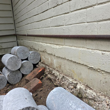 Crawl Space Foundation Support and Drainage Improvement