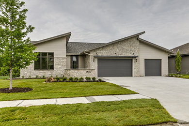 Inspiration for a modern exterior home remodel in Omaha