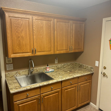 Cabinet Reface With Color-Matched Stain