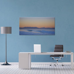 Home Office Art - Byron in Pastels Byron Bay Art on Glass 1200x600mm - Fine Art Prints