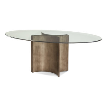 Bassett Mirror Symmetry Dining Table in Champagne Finish 2914-700-926EC