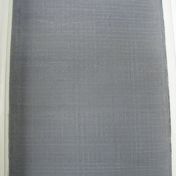 Metallic plaster "grasscloth" finish with venetian plaster ceiling