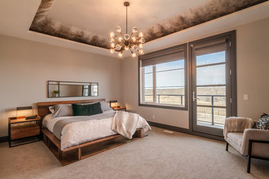 Inspiration for a contemporary bedroom remodel in Calgary