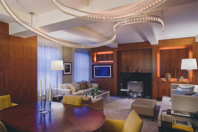 Transitional living room photo in New York