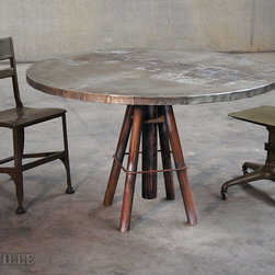 Zinc Tables | Patch Table w/ Jack Stand Base - Kitchen Countertops