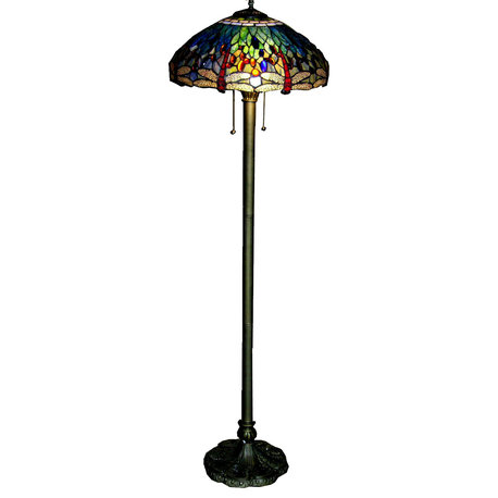 Tiffany-Style Dragonfly Floor Lamp