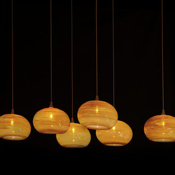 BLOWN GLASS GLOBE PENDANT LIGHTING