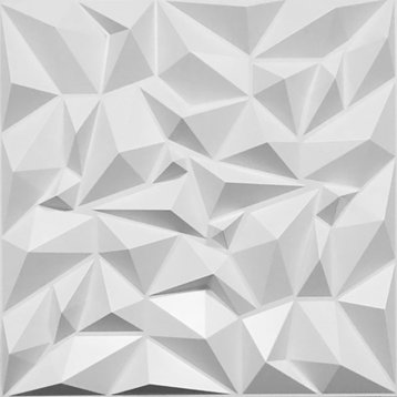 19 5/8"Wx19 5/8"H Leto EnduraWall Decorative 3D Wall Panel, White