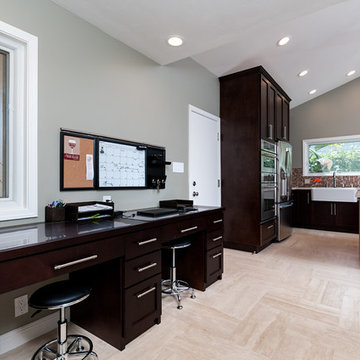 Mountain View Eclectic kitchen, dining and open office space