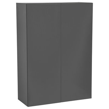 27 x 42 Wall Cabinet-Double Door-with Grey Gloss door