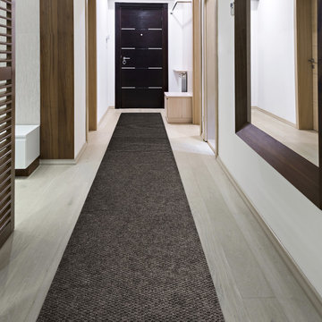 Utility Berber Loop Carpet Runner Brown