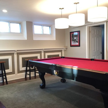 Modern rustic basement remodel