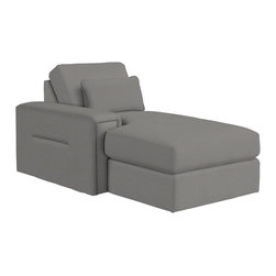 Structure Right-Arm Sitting Chaise by La-Z-Boy shown in Ash - Products