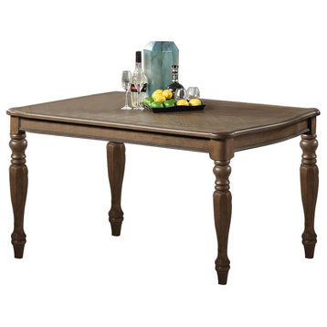 Two-Tone Rectangular Dining Table, Walnut and Gray