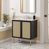 Chaucer 30" Bathroom Vanity Cabinet (Sink Basin Not Included) - Black