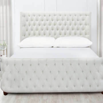Brooklyn Tufted Headboard Bed, King, Star White