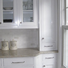 kitchen - cabinets below new window