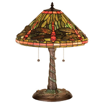Meyda Lighting 27812 21"H Dragonfly w/ Twisted Base Table Lamp