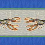 Betsy Drake - Lobster Door Mat 30x50 - These decorative floor mats are made with a synthetic, low pile washable material that will stand up to years of wear. They have a non-slip rubber backing and feature art made by artists Dick Hamilton and Betsy Drake of Betsy Drake Interiors. All of our items are made in the USA. Our small door mats measure 18x26 and our larger mats measure 30x50. Enjoy a colorful design that will last for years to come.