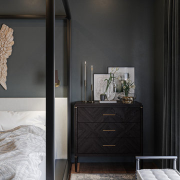 Velvety embrace of a dark green bedroom