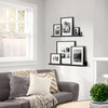 Gallery Wall Shelves with Frames Set, Black