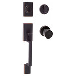 Sure-Loc Hardware - Modern Series Stockholm Handleset With Round Thumb Turn, Vintage Bronze, Bergen Interior Trim - Enhance your home's appearance with this Modern Series Stockholm Handleset With Round Thumb Turn from Sure-Loc Hardware. Best used for: Entrance Doors.