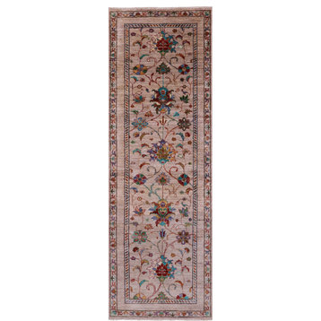 Persian Tabriz Hand Knotted Runner Rug 2' 9" X 8' 3"  - Q17027