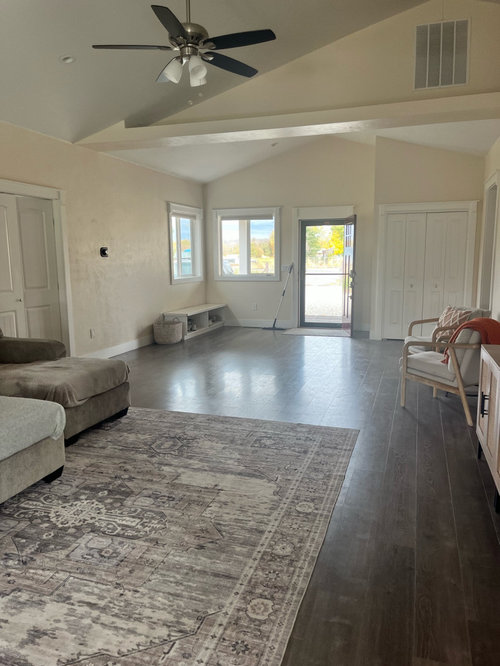 Help me break up open concept living room/entry way.