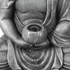 Polyresin Meditating Buddha on Column Patio Fountain with LED Lights
