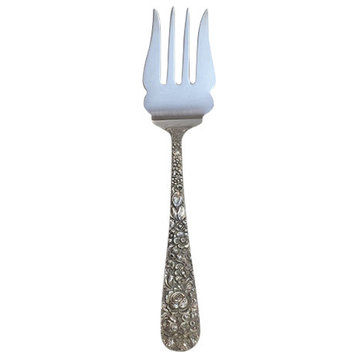Kirk Stieff Sterling Silver Stieff Rose Cold Meat Fork
