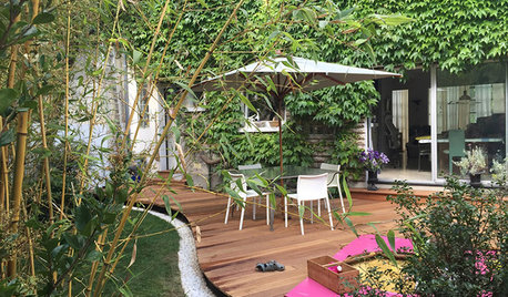 Eine maritime Terrasse mit integriertem Sandkasten