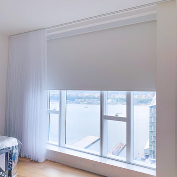 One West End- Motorized Shades and Manual Draperies