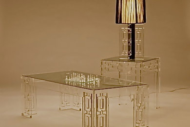 Bespoke Lucite Console & Coffee Tables