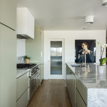 Sleek Hermosa Beach Mid-Century Modern Kitchen Remodel