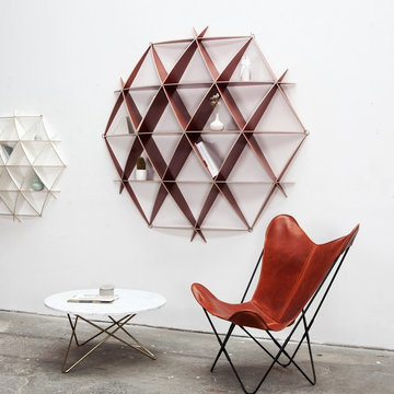 Comb Wooden Bookshelf Brown