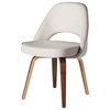 Executive Side Chair in White Leather